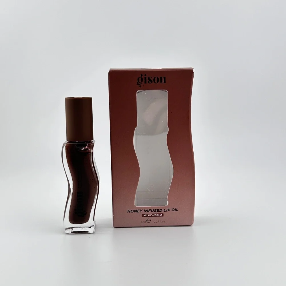 🆕 GISOU - Honey Infused Hydrating Lip Oil in Milky Mocha (Full Size) - Picture 2 of 4